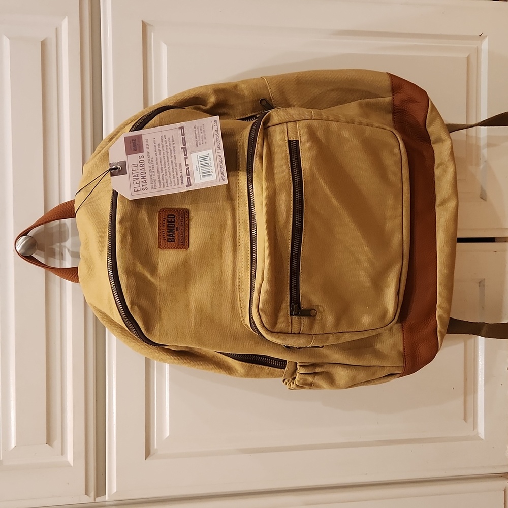 Banded Canvas Backpack